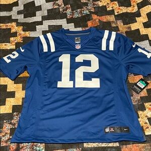 Andrew Luck Colts Nike Blue and White Football Jersey